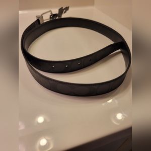 Brand New Mens, Coach Harness Buckle Belt, Charcoal/Black